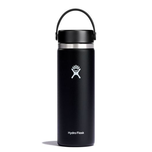 Hydro Flask Wide Mouth Flex Cap 20oz Bottle, Color: Black