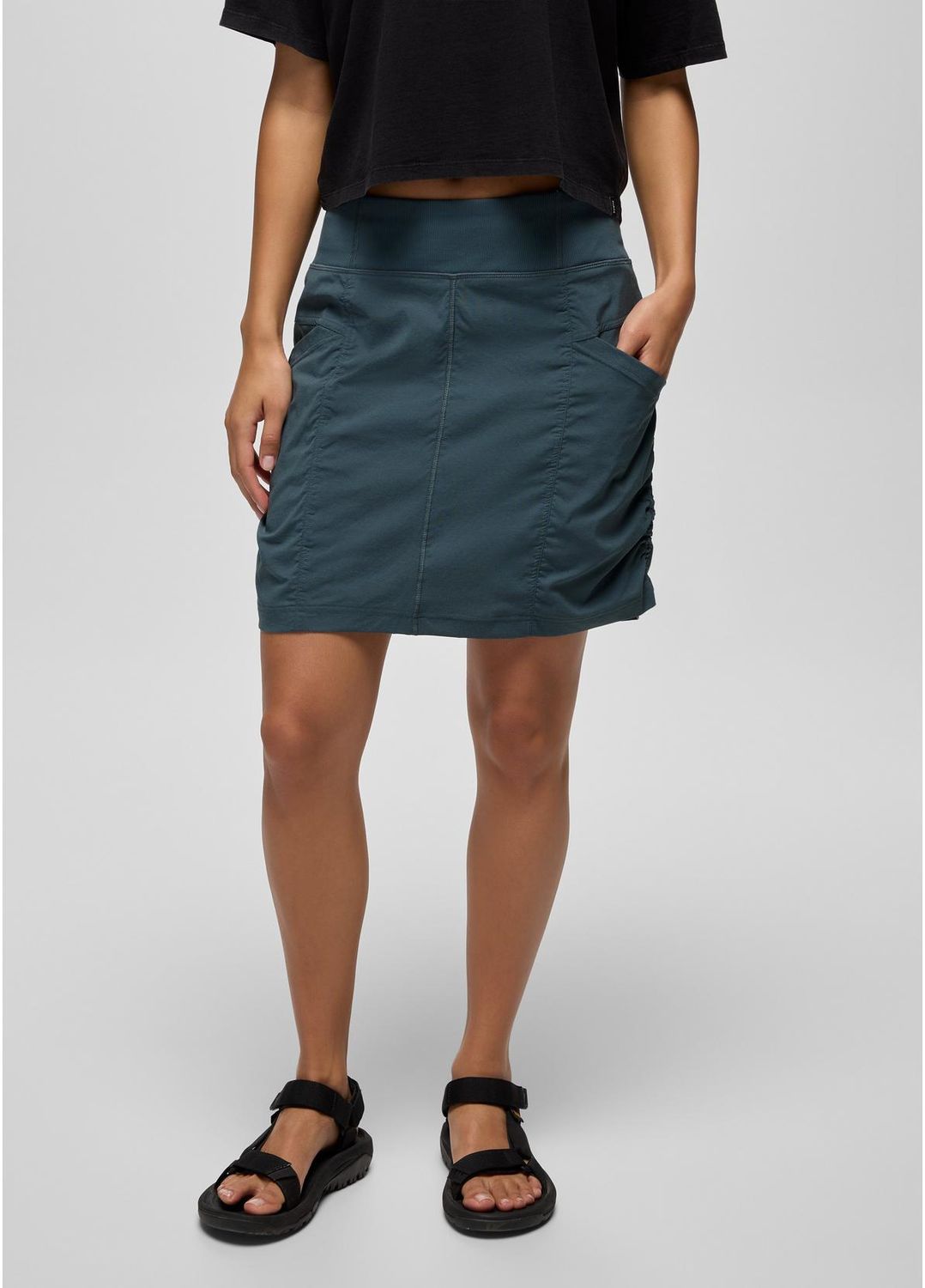 Prana Women Koen Skort- Grey Blue