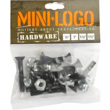 Mini Logo Skateboard Hardware 1.25" Phillips set of 8