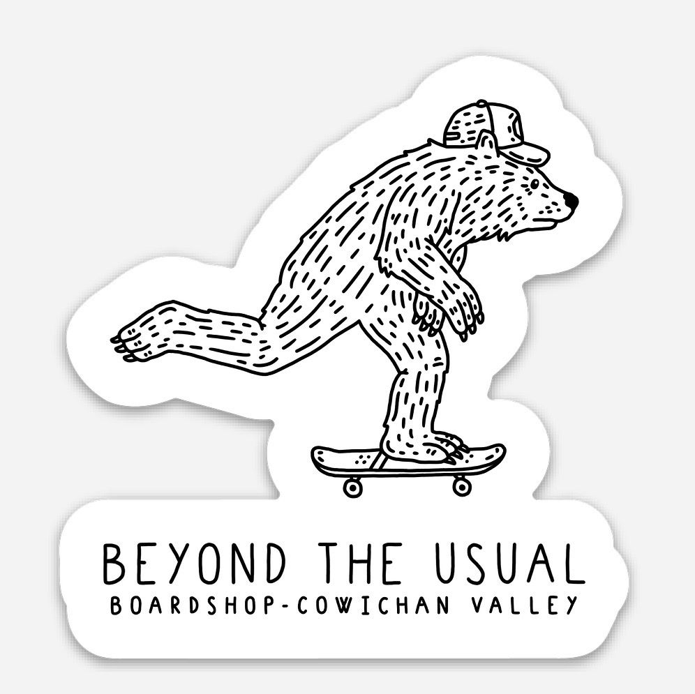 BTU Skate Bear Sticker 3"