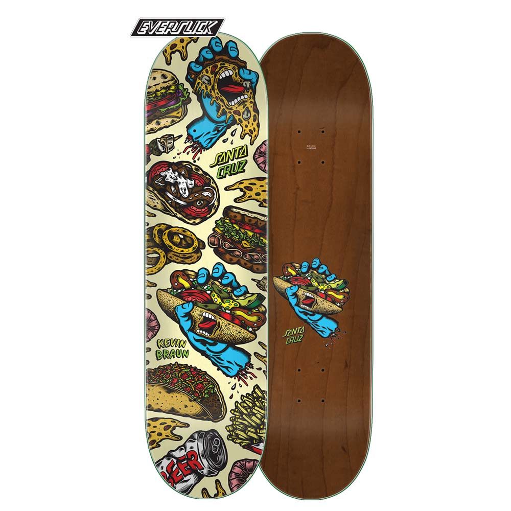 Santa Cruz Everslick Deck Braun Snacks 8.25x31.8