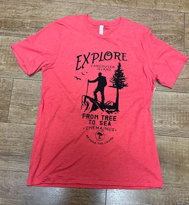 BTU Adult Unisex Explore S/S Tee - Red