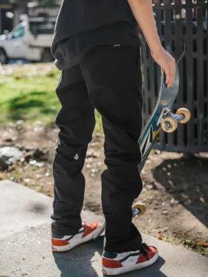 Volcom Youth Frickin Modern Stretch Pant - BLK