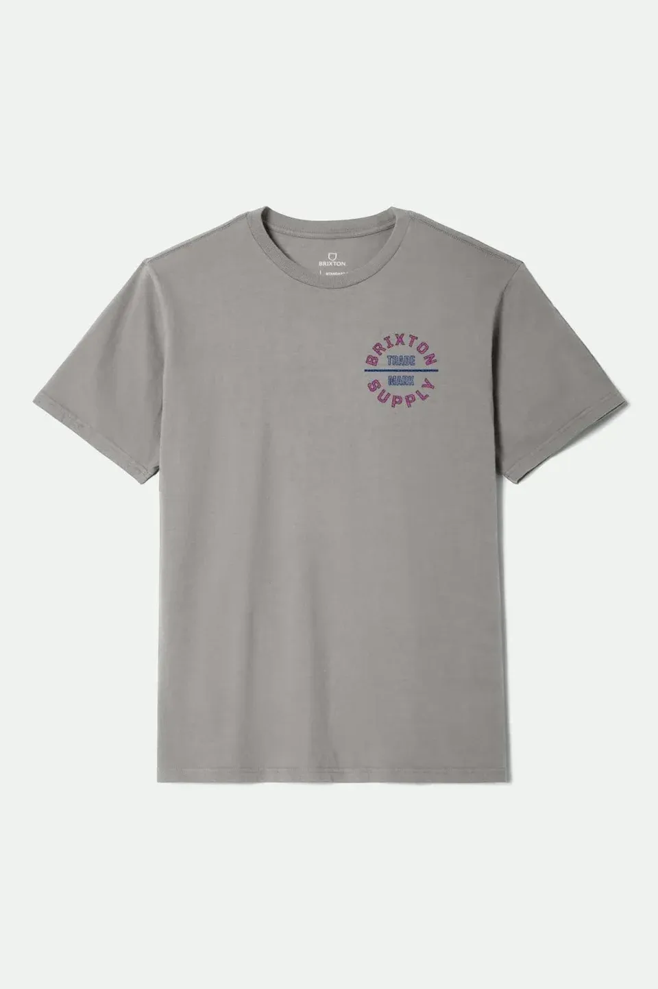 Brixton Oath V S/S Tee - Grey/Navy/Purple