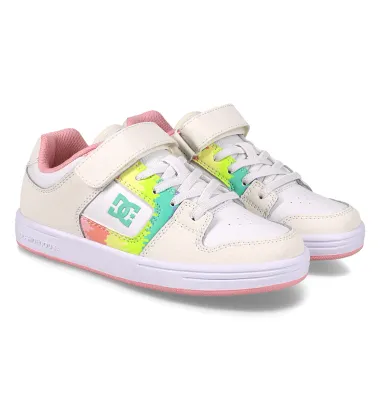 DC Shoe Co Kids Manteca 4 V - White/Pink/Multi