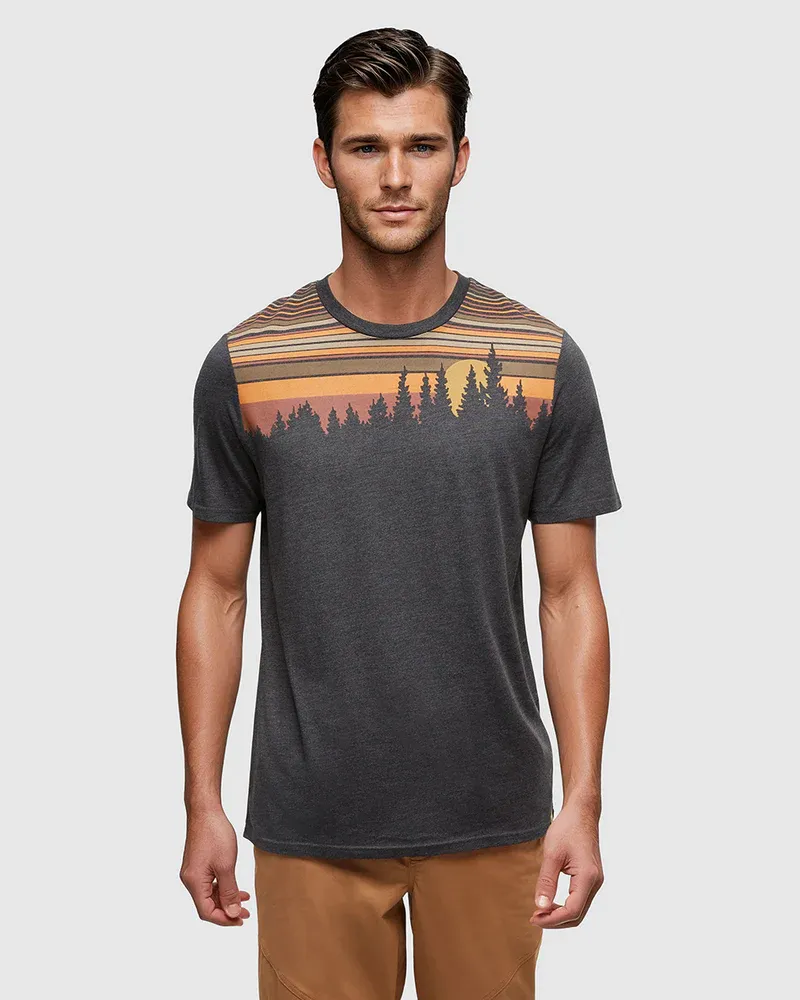 Tentree Men Retro Juniper Tee - Meteorite Blk Htr