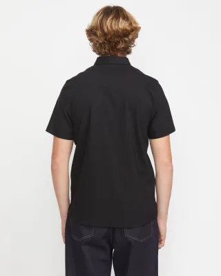 Volcom Men Everett Oxford SS Shirt- New Black NBK