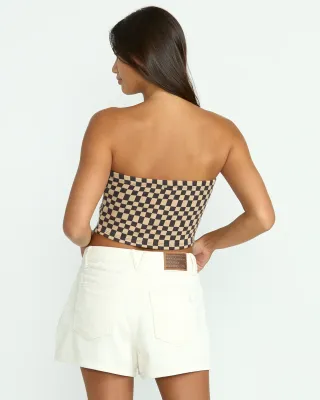 Volcom Womens Strait Up Short - Star Wht