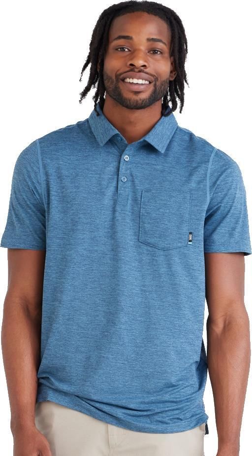 SAXX Droptemp AD Cooling Polo  - Storm Heather