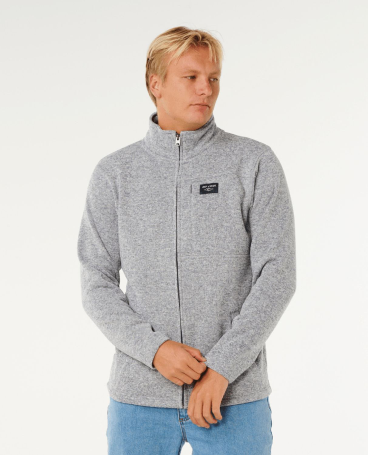 Rip Curl Men's Crescent Zip Thru - Grey Mar