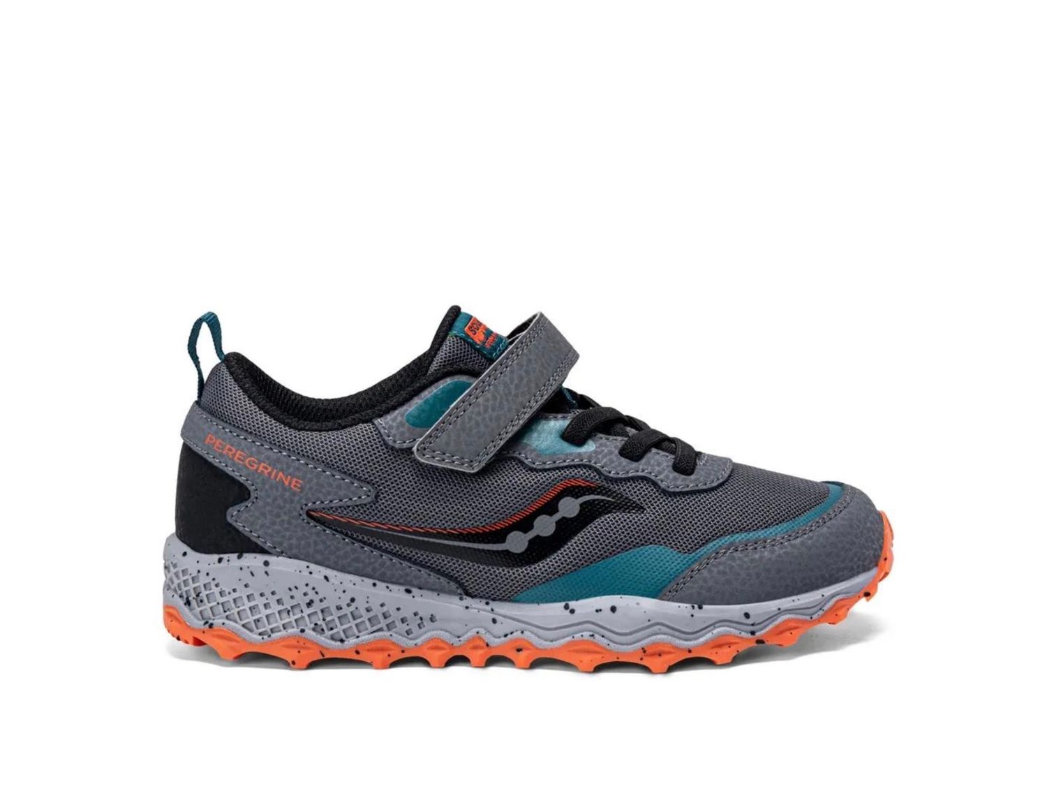 Saucony Little Kids Peregrine AC Shield Runners - Grey/Teal