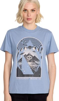 Volcom Womens Lock It Up Tee - Carolina Blue