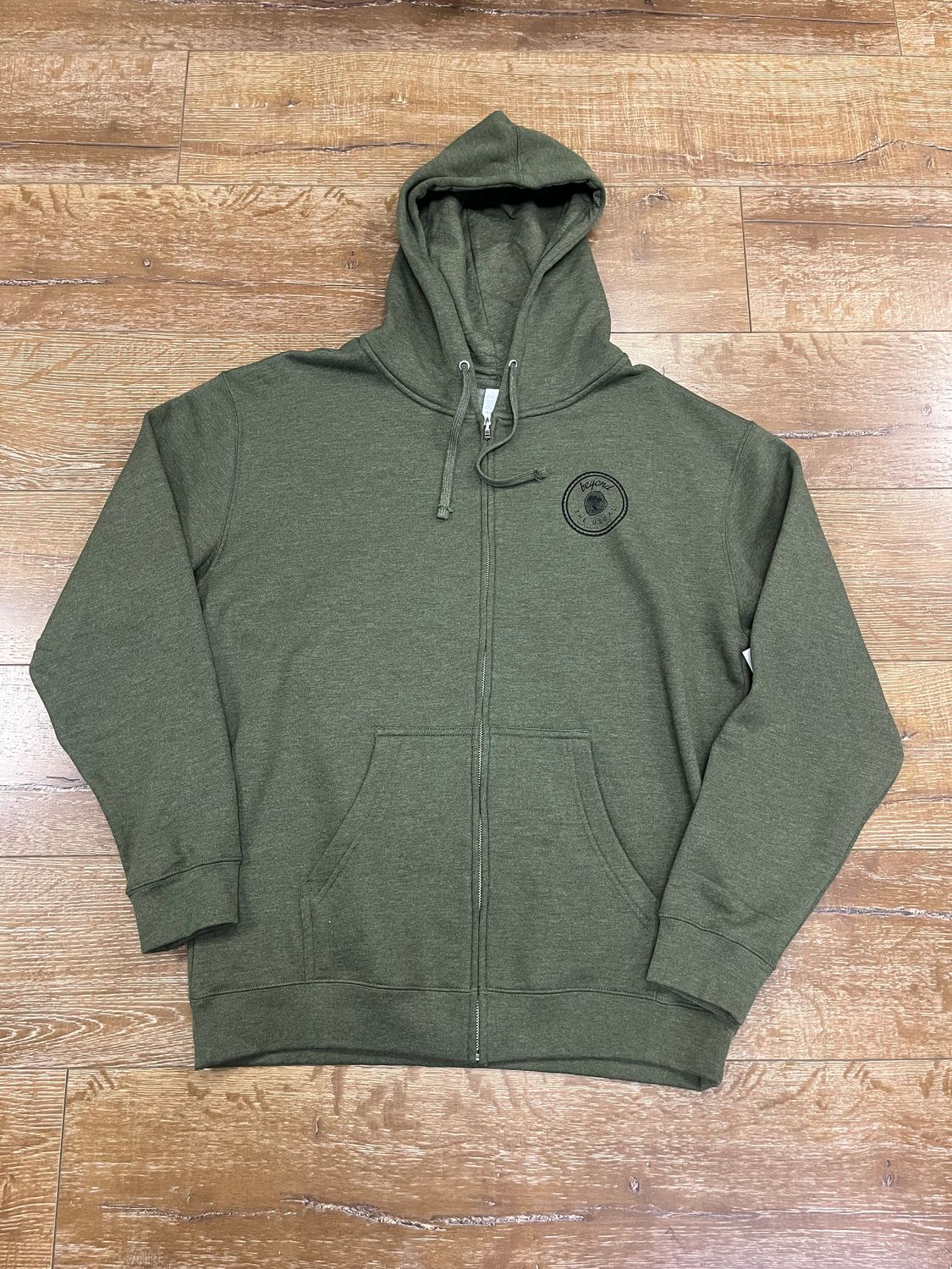 BTU Adult Unisex Sasquatch Zip Hoodie - Army Heather