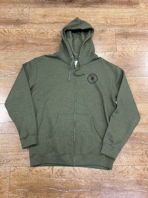 BTU Adult Unisex Sasquatch Zip Hoodie - Army Heather