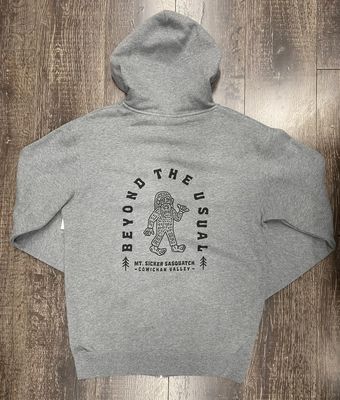 BTU Adult Unisex Sasquatch Zip Hoodie - Gunmetal Heather