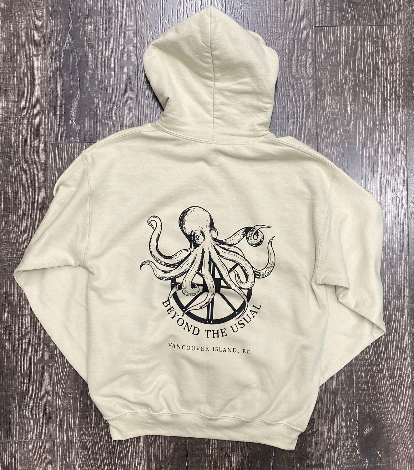 BTU Adult Unisex Octopus Hoodie - Sand