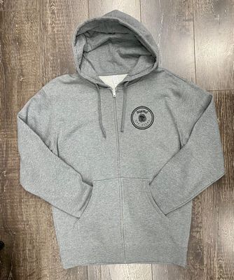 BTU Adult Unisex VanIsle Map Zip Hoodie - Gunmetal Heather