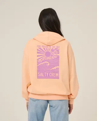 Salty Crew W Rise &amp; Smile Hoodie- Apr