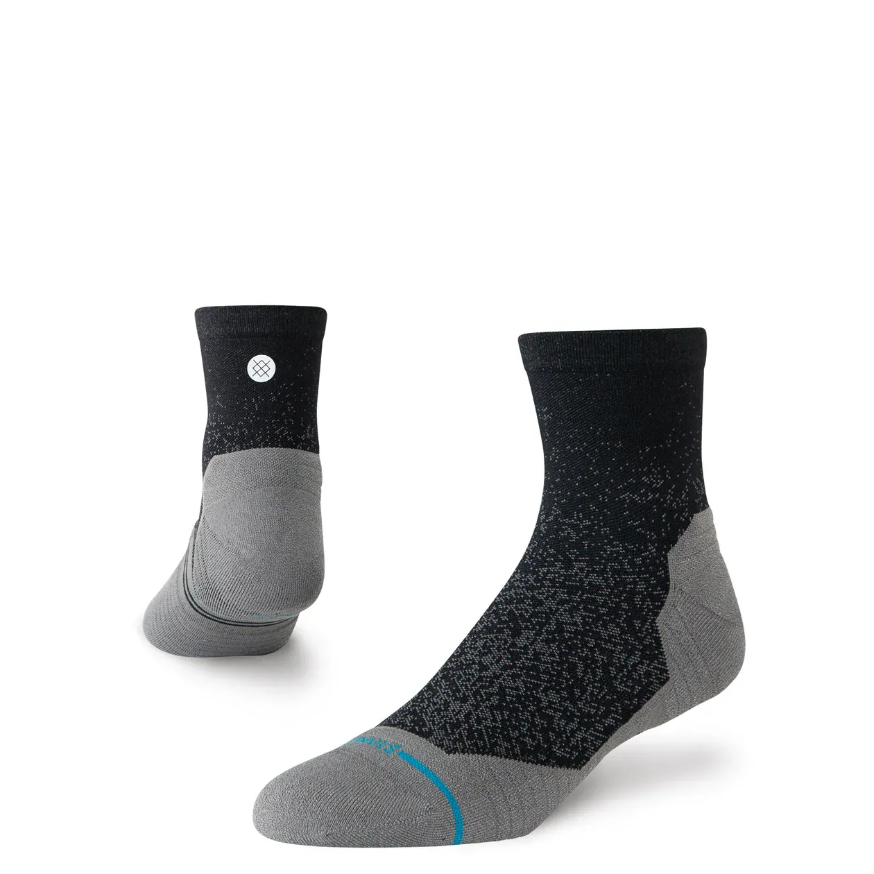 Stance Run Powder Split LT Quarter - Black