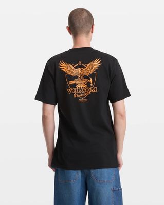Volcom Men Hammered Split SS Tee - Black