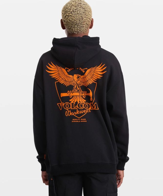 Volcom Men Hammered Pull Over Hoodie - Black