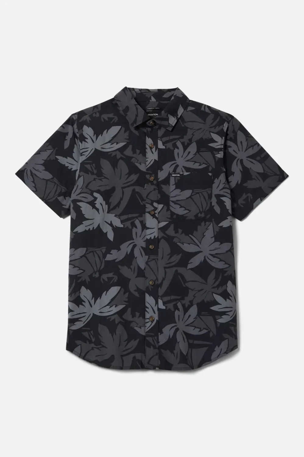 Brixton Charter Print S/S Woven - Grey Palm