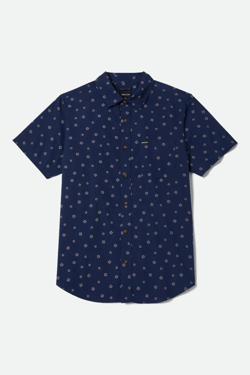 Brixton Charter Print S/S Woven - Blue Geo
