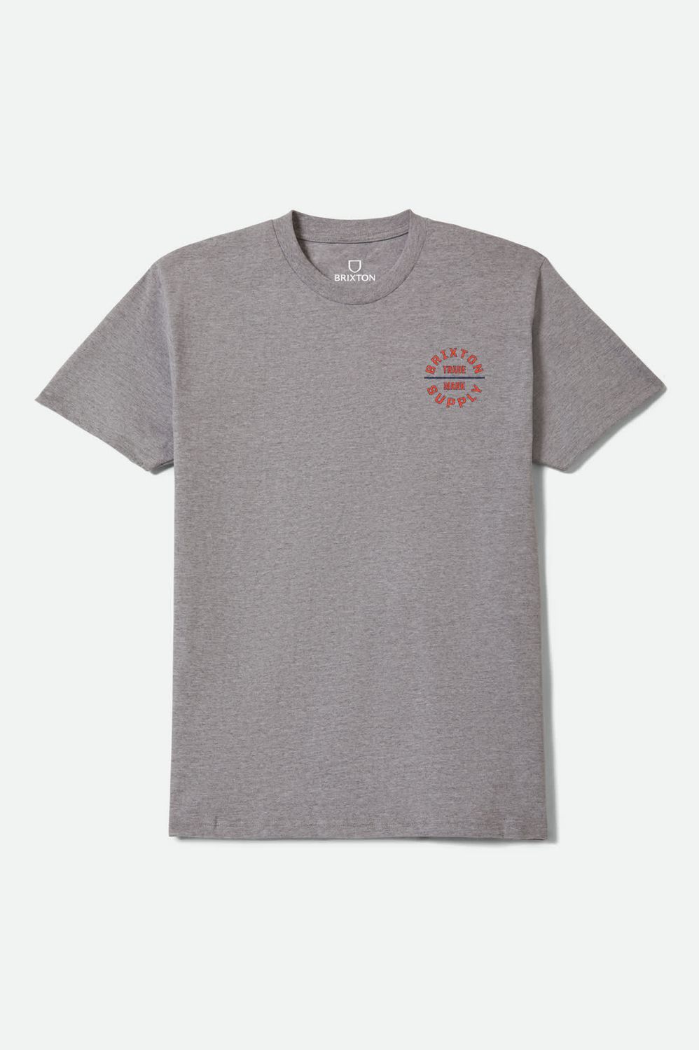 Brixton Oath V S/S Tee - Grey/Red/Midnight