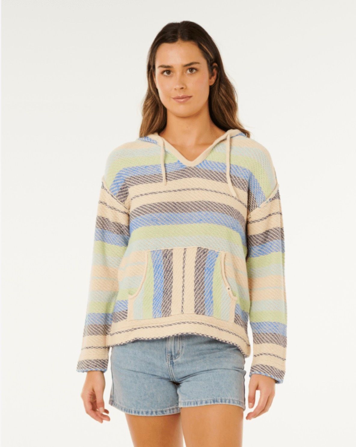 Rip Curl Women Revival Knit Poncho - Blue