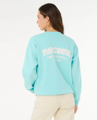 Rip Curl Surf Puff Inspired Crew - Light Sea Blue