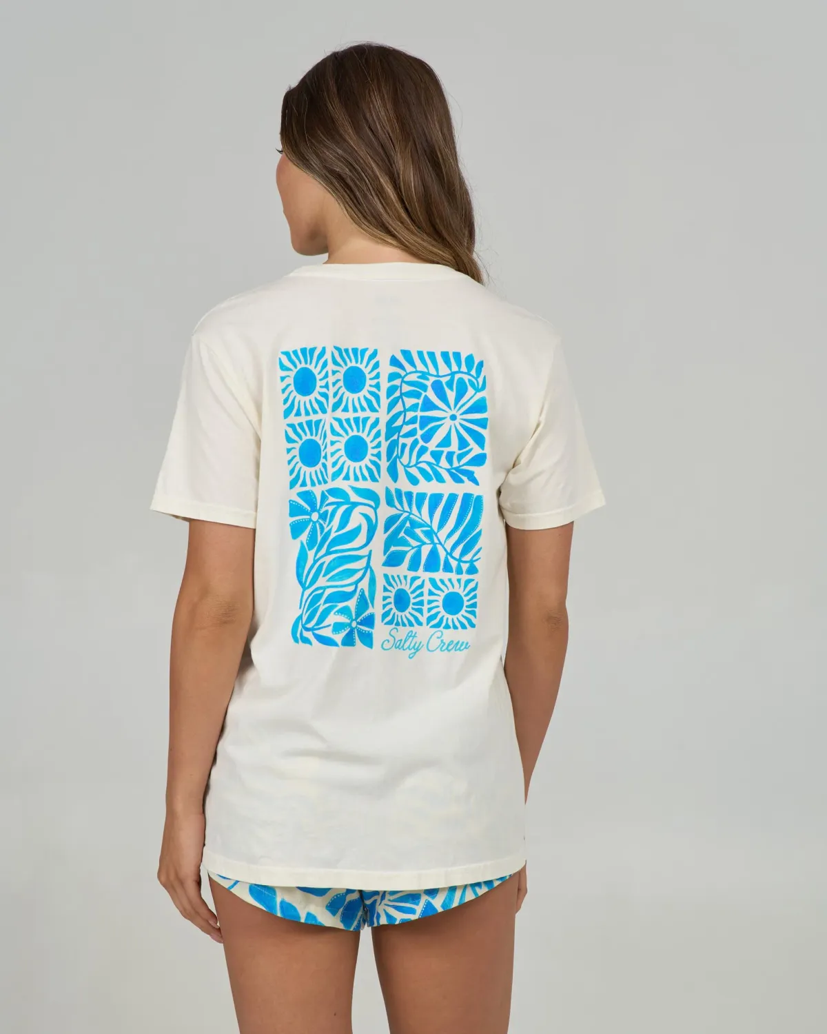 Salty Crew Women Sunblock BF Tee - Off White