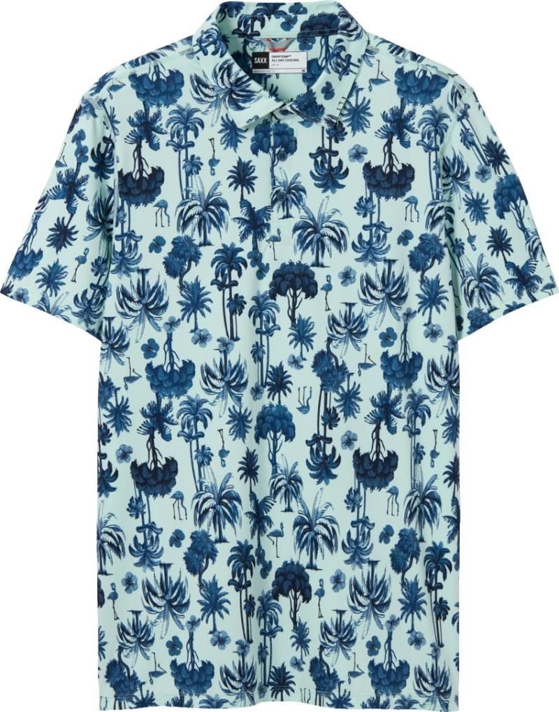 SAXX Droptemp AD Cooling Polo - Palm Toile Mint