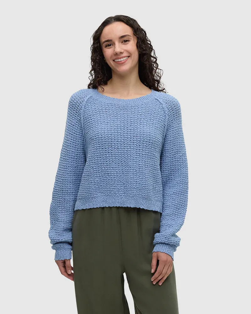 Tentree Women Hart Sweater - Lakeside Blue