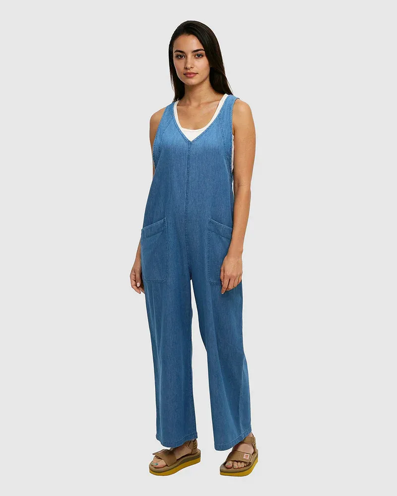 Tentree W Nova Overall - Mid Wash