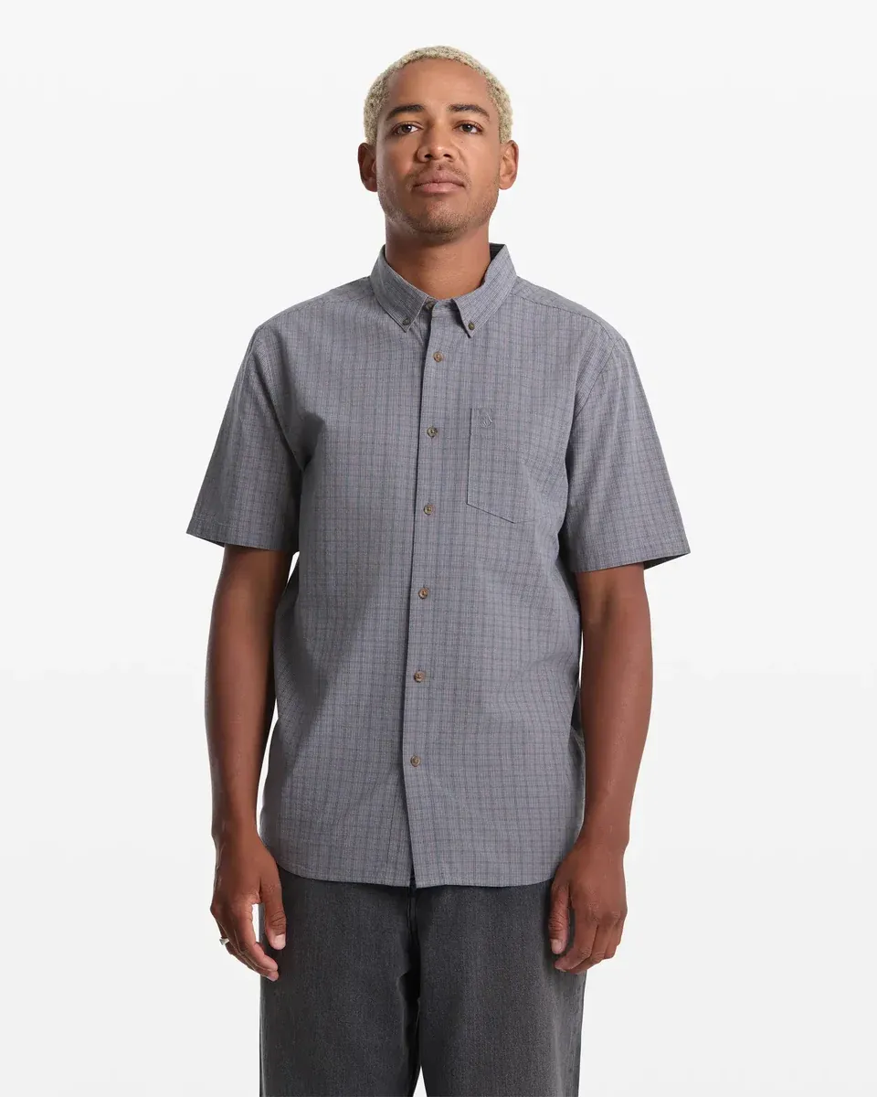 Volcom Men's Brewster SS Shirt - Moonbeam