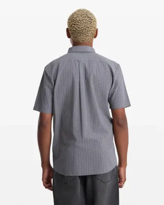 Volcom Men's Brewster SS Shirt - Moonbeam