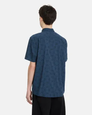 Volcom Men Scaler Stone Woven SS - Midnight Blue