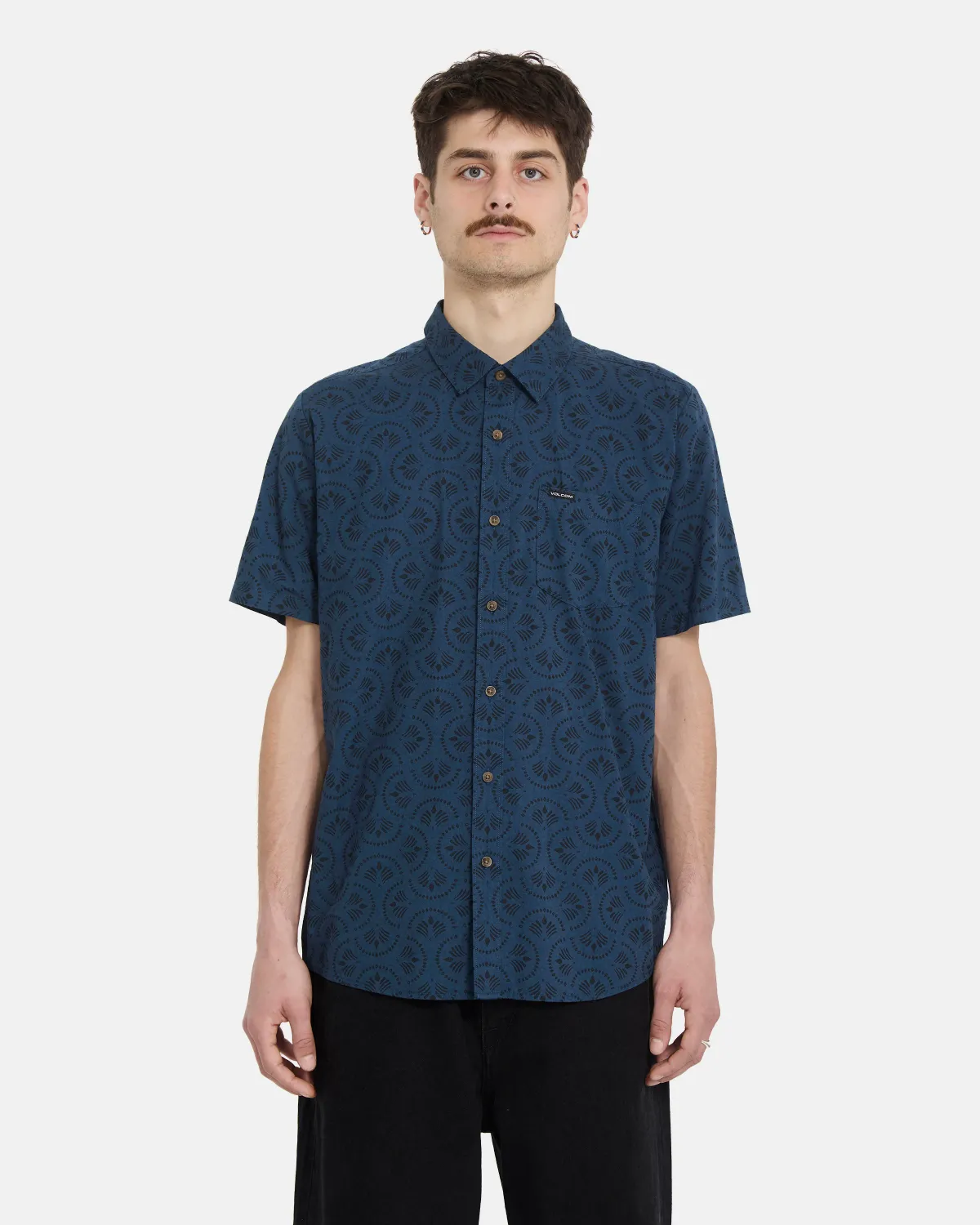 Volcom Men Scaler Stone Woven SS - Midnight Blue