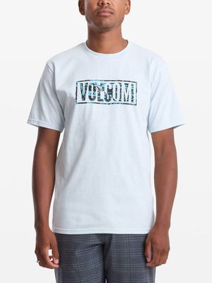 Volcom Men Chaotic SS Tee - Light Blue Acid