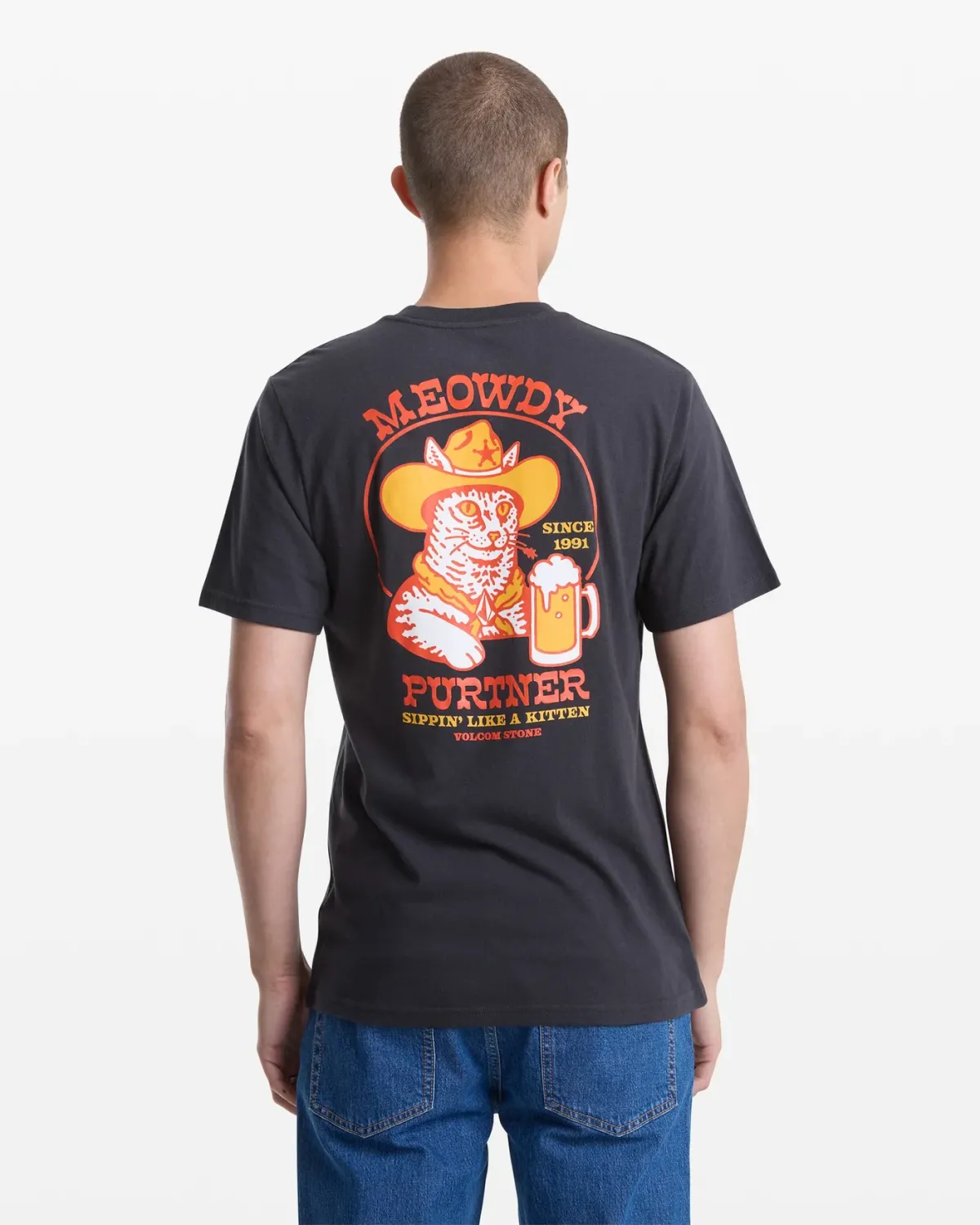 Volcom Men Catastrophy SS Tee - Washed Black