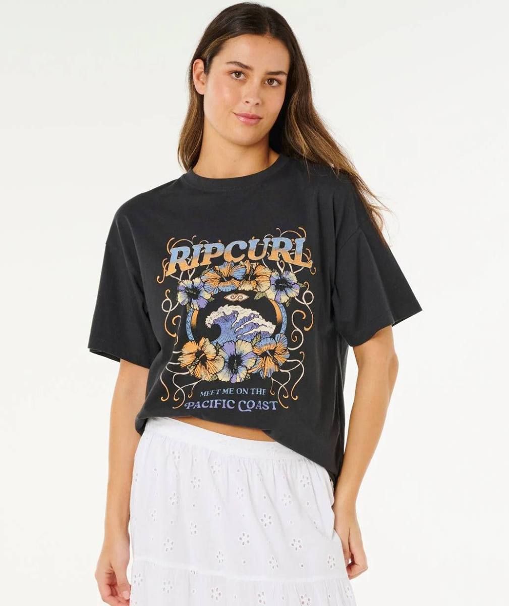 Rip Curl W Pacific Coast Heritage Tee - Washed Black