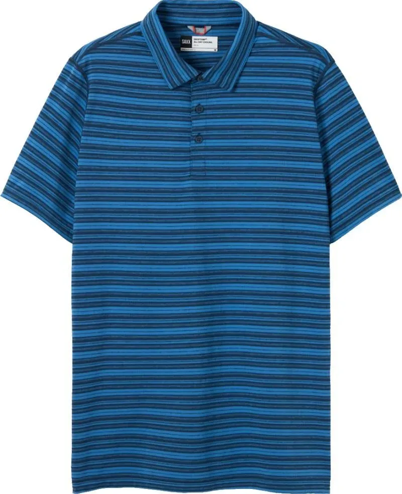 SAXX Droptemp AD Cooling Polo  - Dk Denim Stripe