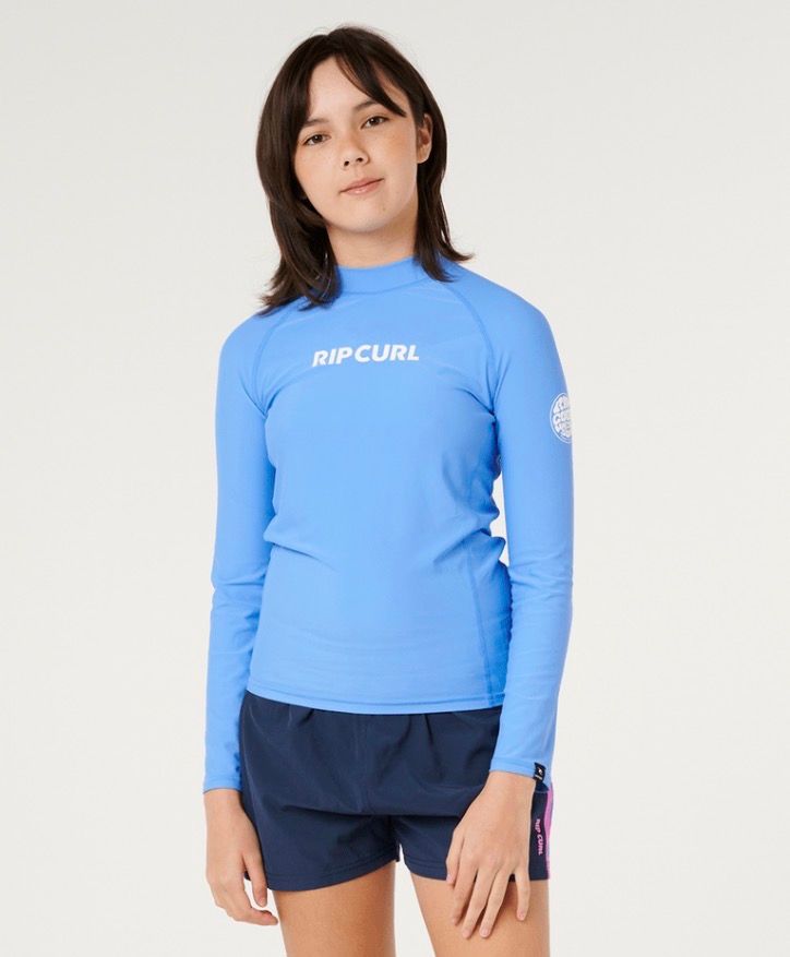 Rip Curl Girl Classic Surf LS Rashvest - Cornflower Blue