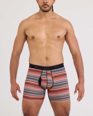 SAXX QDM Quest Boxer Brief - Globetrekker Stripe
