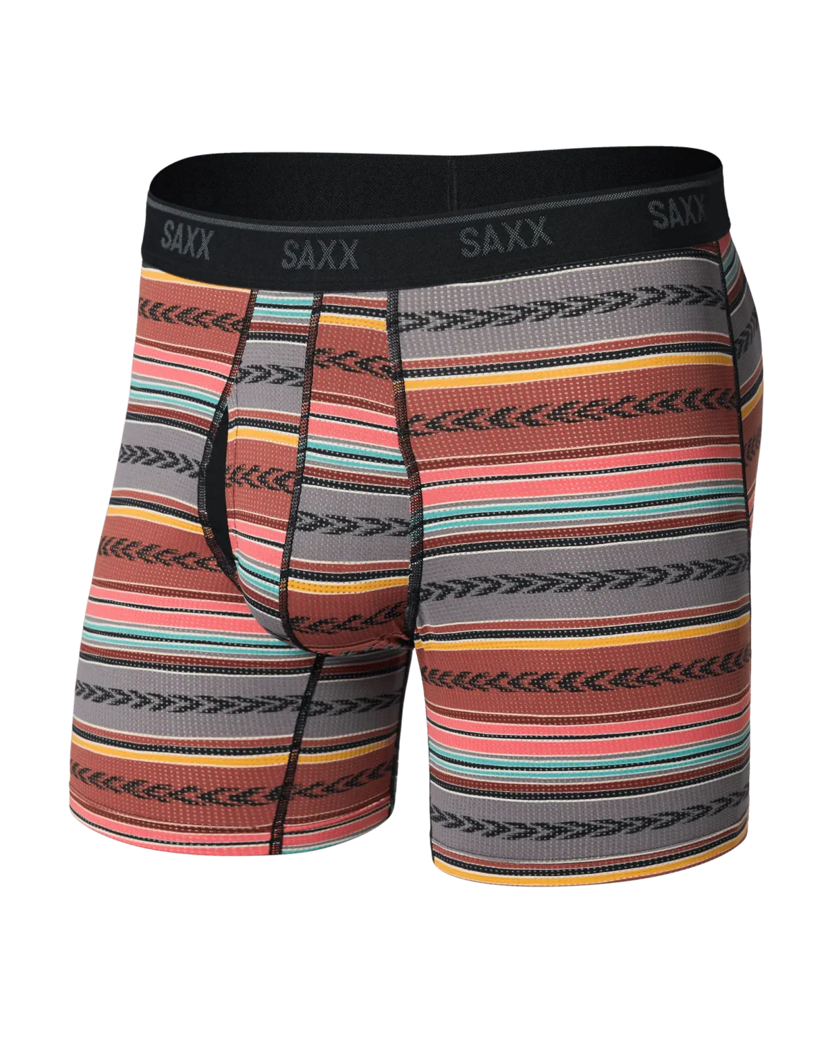 SAXX QDM Quest Boxer Brief - Globetrekker Stripe