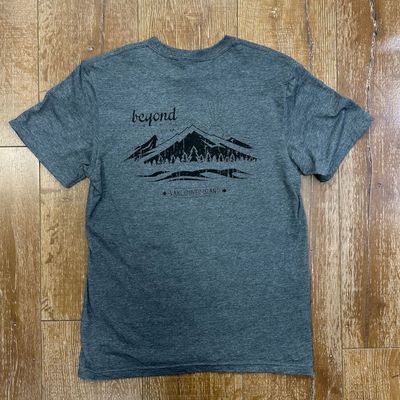 BTU Adult Unisex Mountain Shield Tee - Dk Heather