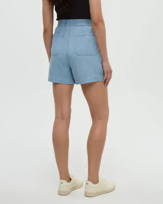 Tentree Women Denim Cascades Short - Light Wash