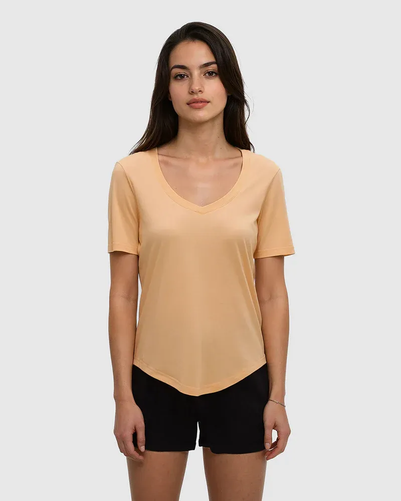 Tentree Women Brackley Tee - Orange Sherbert