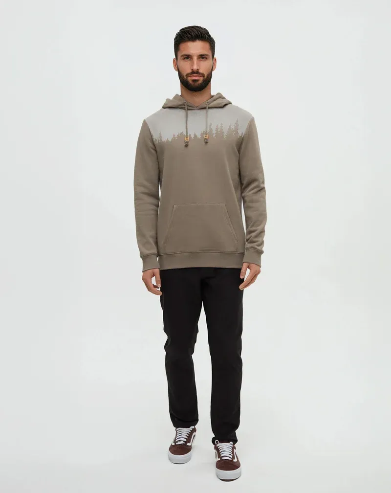 Tentree Men Juniper Hoodie - Clay/White
