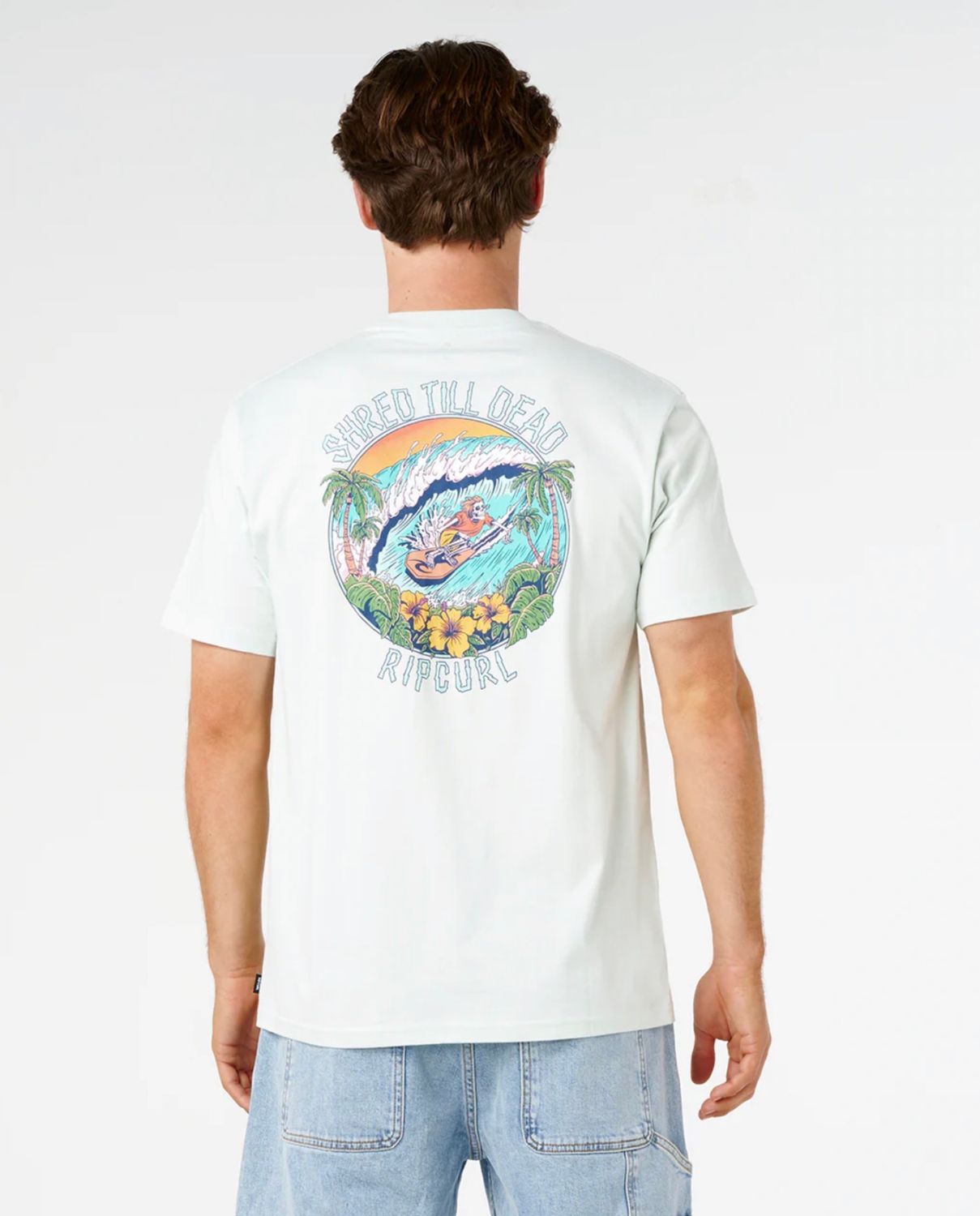 Rip Curl Men Shred Til Dead Tee - Green Mist